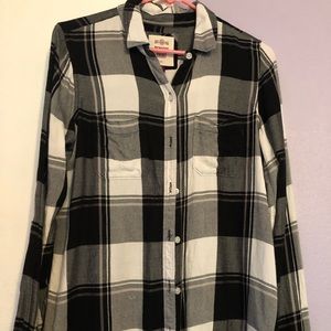 Black grey and white flannel